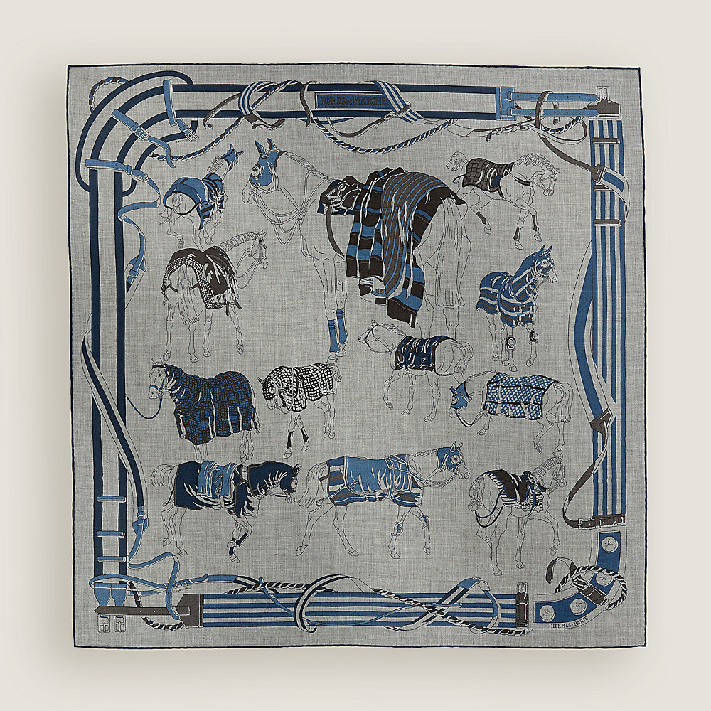 Ronds de Marche scarf 100 - Blue | Hermès USA